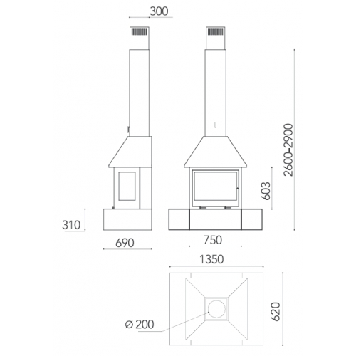 Камин Traforart Electra Two Frontal_2 Камин Traforart Electra Two Frontal_2