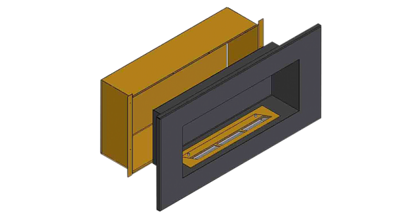 Теплоизоляционный корпус ZeFire для встраивания в мебель для очага 600 мм_3
